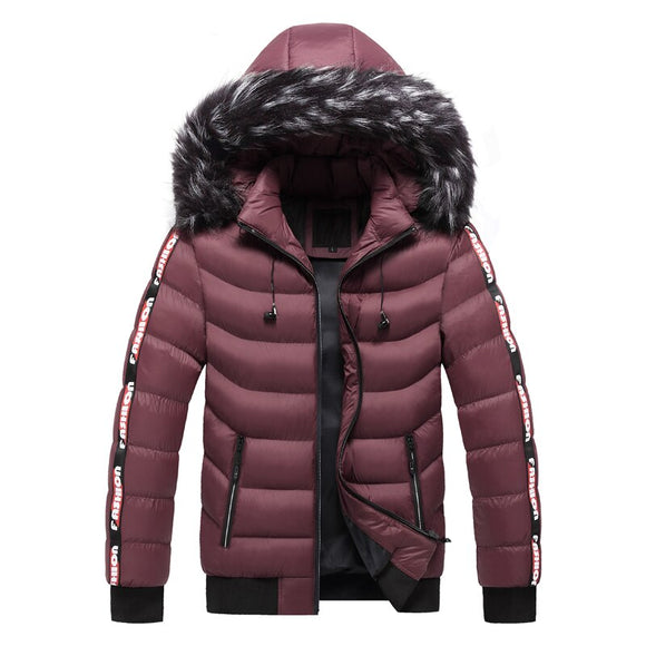 New Mens Winter Hooded Thick Coat