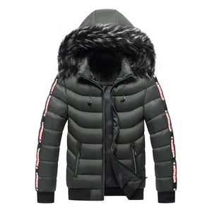 New Mens Winter Hooded Thick Coat