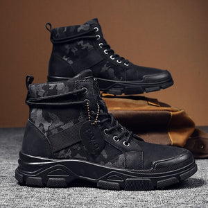 Men New Camouflage High Tops Boots