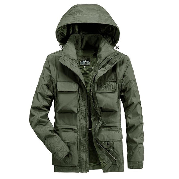 Men Outdoor Windproof Hooded Jacket