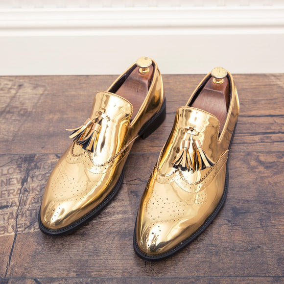 Men New Gold Oxford Shoes