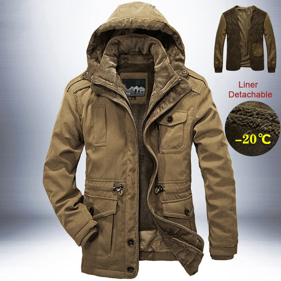 Men Winter Outdoor Thick Warm Jacket