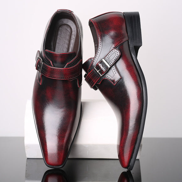 Men Pointed Toe Business Leather Shoes