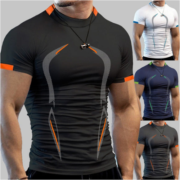 Men Short Sleeve Breathable Sport T Shirt