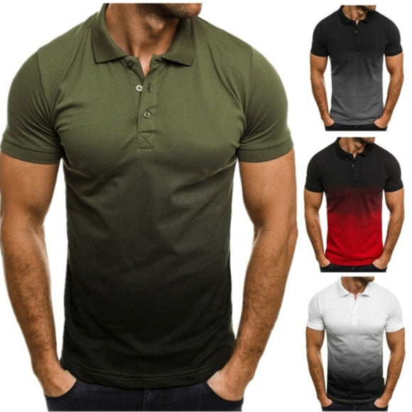 Men's Printing Short-sleeved Polo Shirt