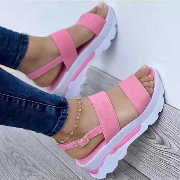 Women Summer Platform Buckle Strap Shoes