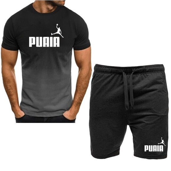 Summer Men's T-shirt+shorts Suit