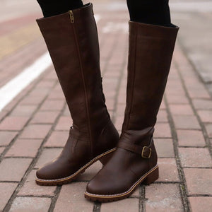 Women Warm Round Toe High Boots