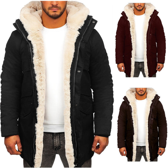 Men Casual Warm Faux Fur Jacket