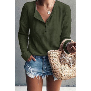 Women Fashion Long Sleeve Knitted Tops