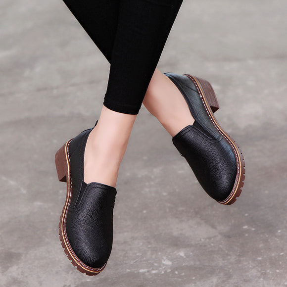 Women Flat Round Toe Oxford Shoes