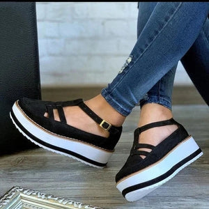 Women Summer Flat PU Leather Sandals
