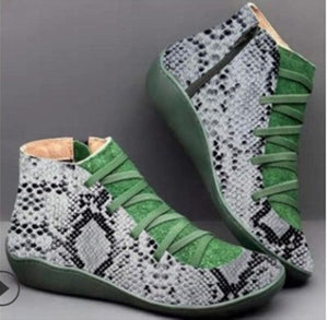 Women Winter  PU Leather Snow Boots