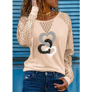 Women's Fashion Love Printing T-shirt